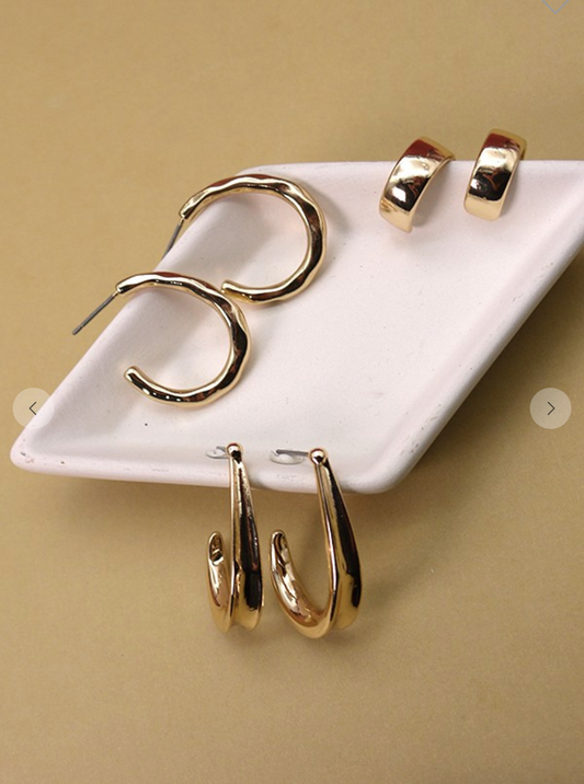 Trio Hoop Earring Set