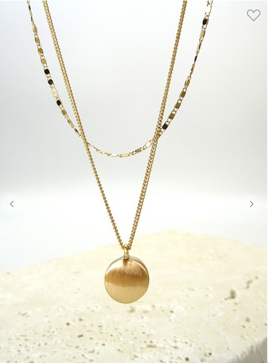 Layered coin necklace