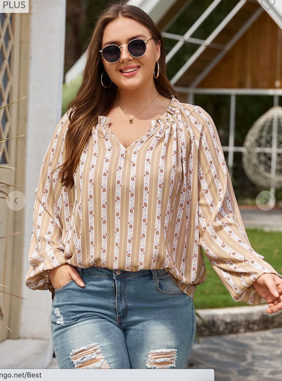 Hannah Split Neck Blouse