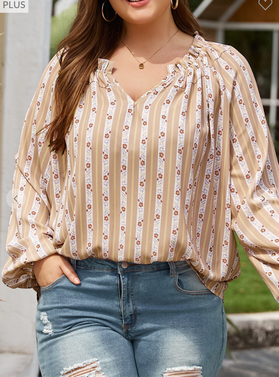 Hannah Split Neck Blouse