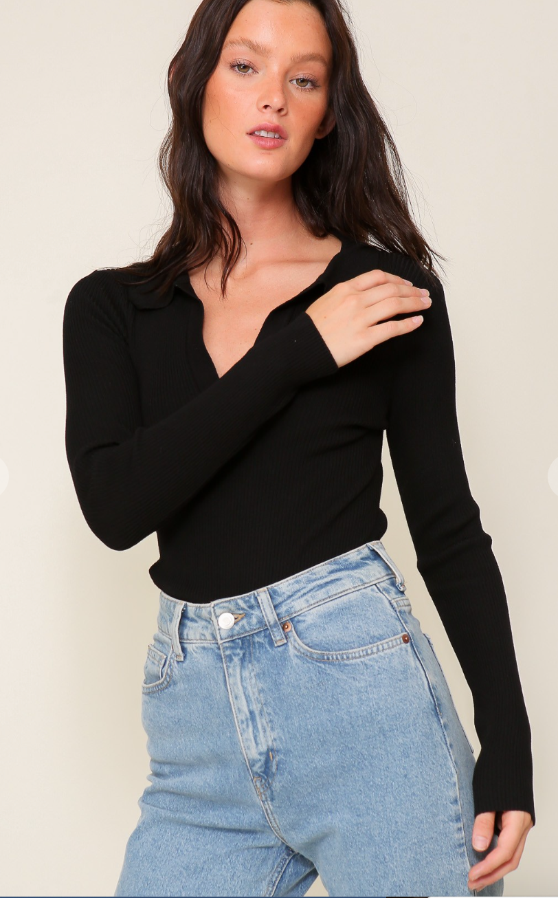 Sweater Knit Ribbed Knit Bodysuit