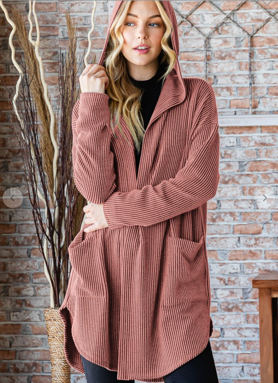 Urban Ribbed Open Cardigan