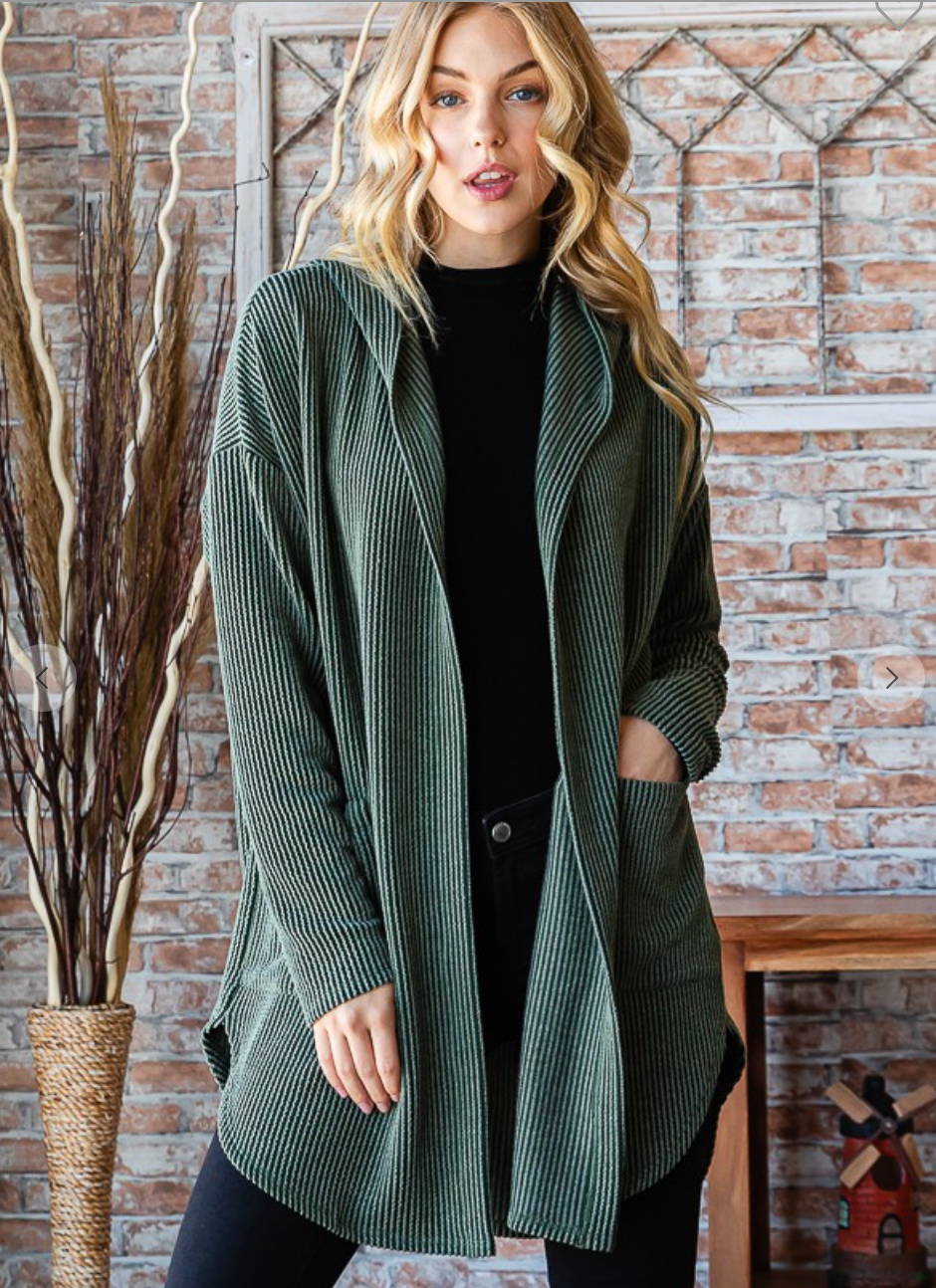 Urban Ribbed Open Cardigan