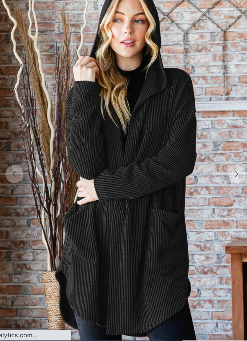 Urban Ribbed Open Cardigan