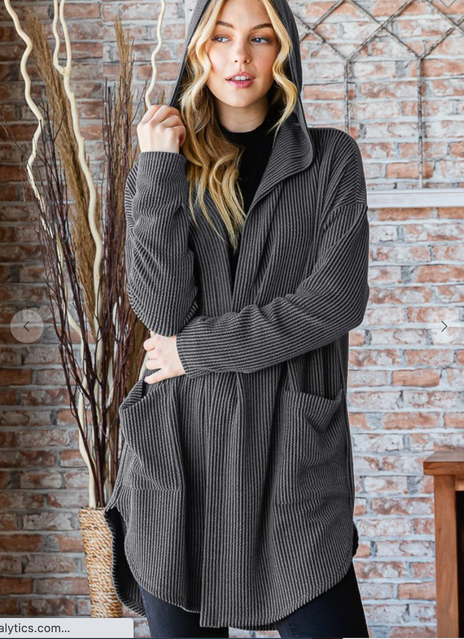 Urban Ribbed Open Cardigan