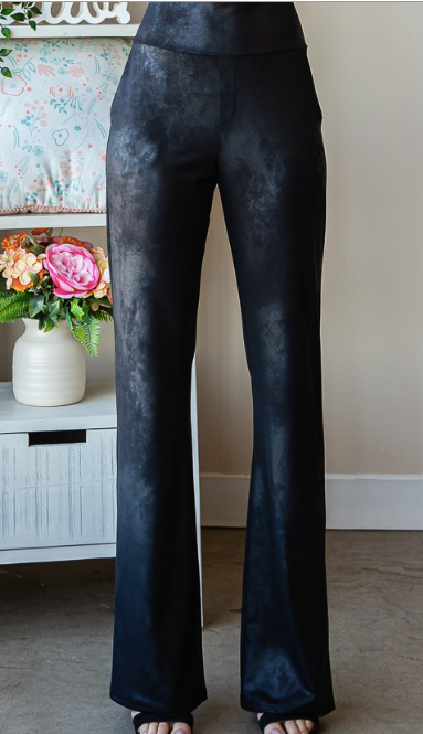 Plus Faux Leather Flare Pants