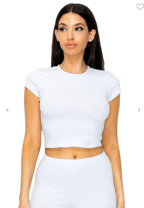 Cotton Stretch Crop Top