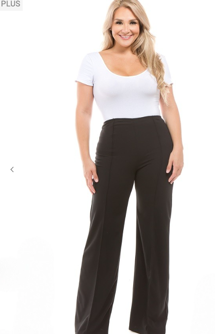 Bell Bottom Plus Black Pants