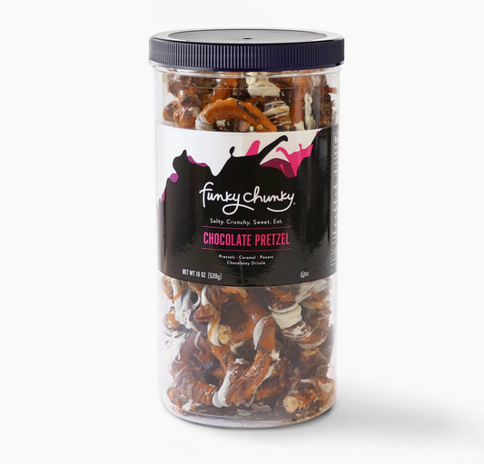 Funky Chunky Chocolate Pretzel 19 oz Canister