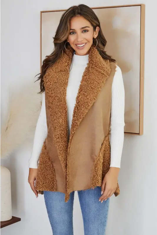 Faux Shearing Sherpa Vest