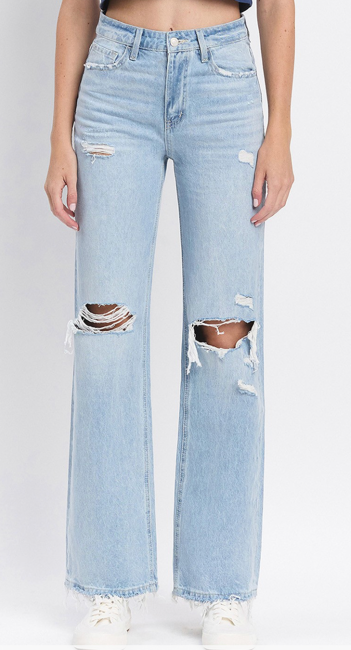 Adeline 90's Vintage Super High Rise Flare Jean