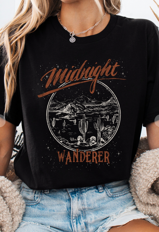 Midnight Wanderer Desert Graphic Tee