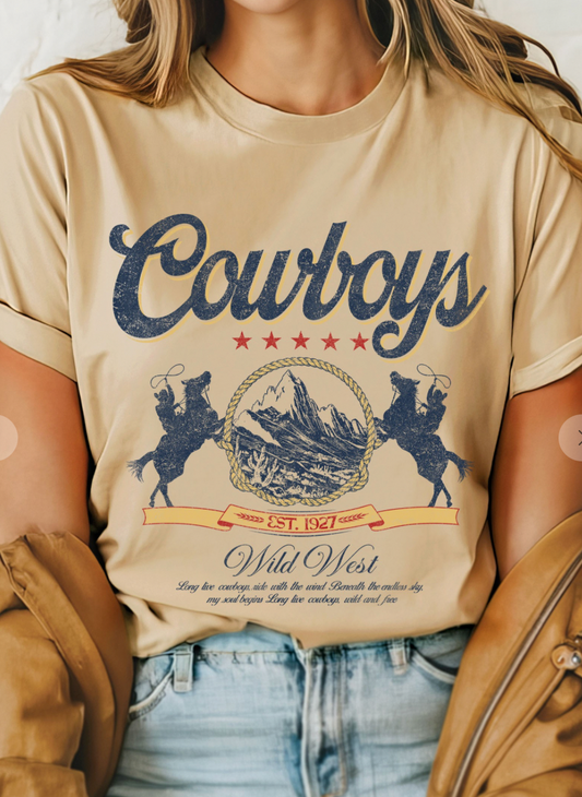 Wild West Cowboys Desert Graphic Tee