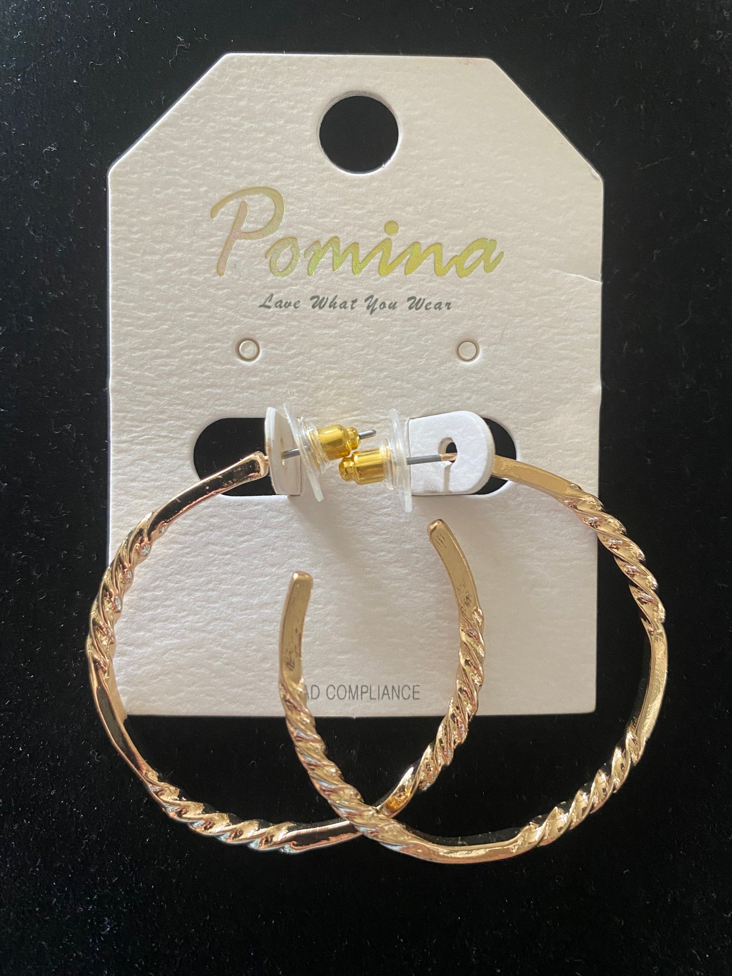 Twisted Gold Hoops