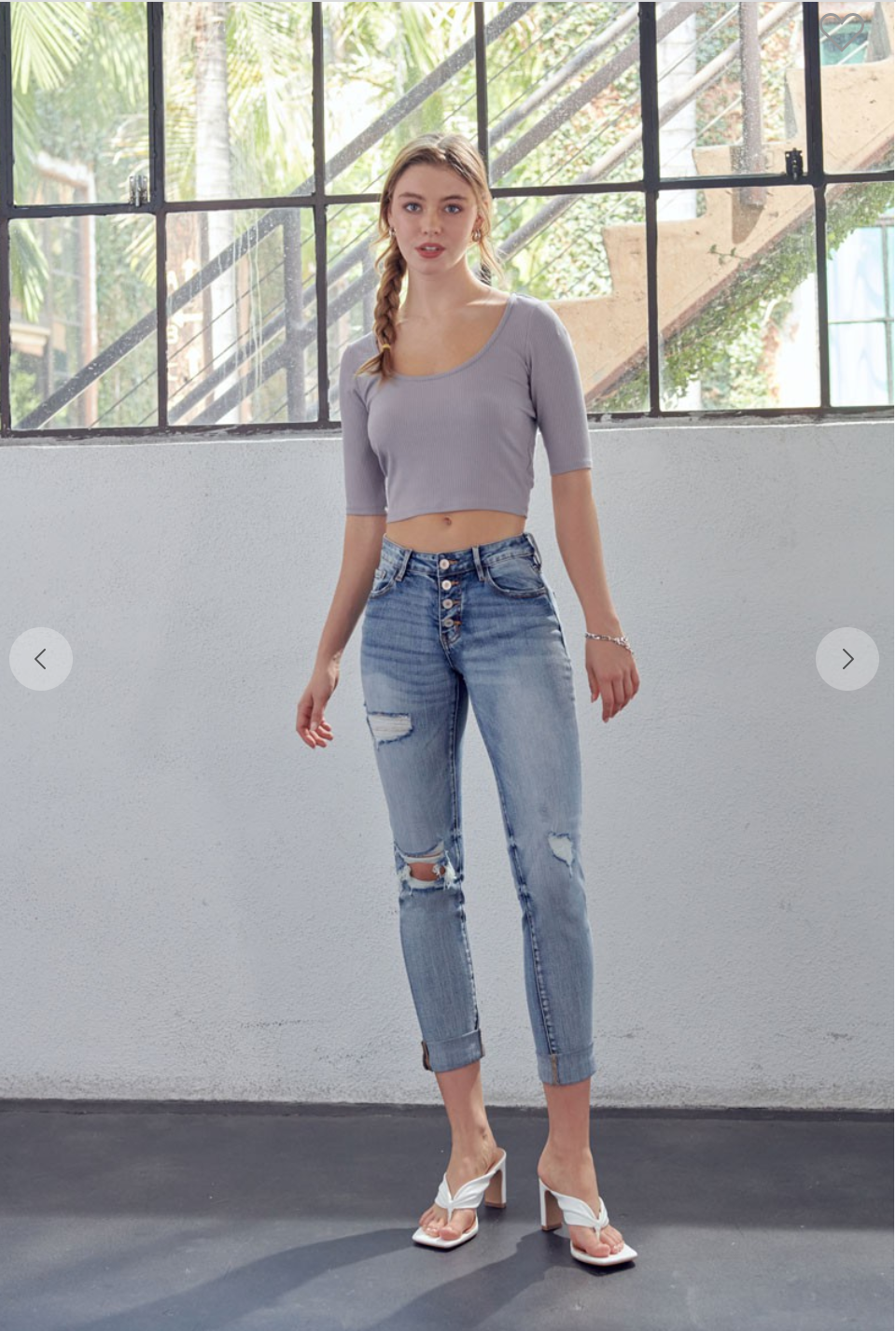 Melody Mid Rise Button Fly Mom Jeans