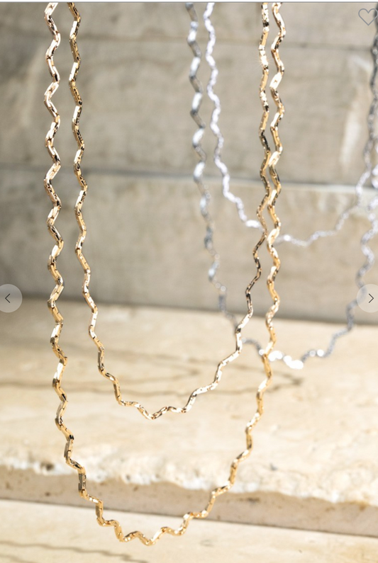 Tidal Wavy layered Necklace