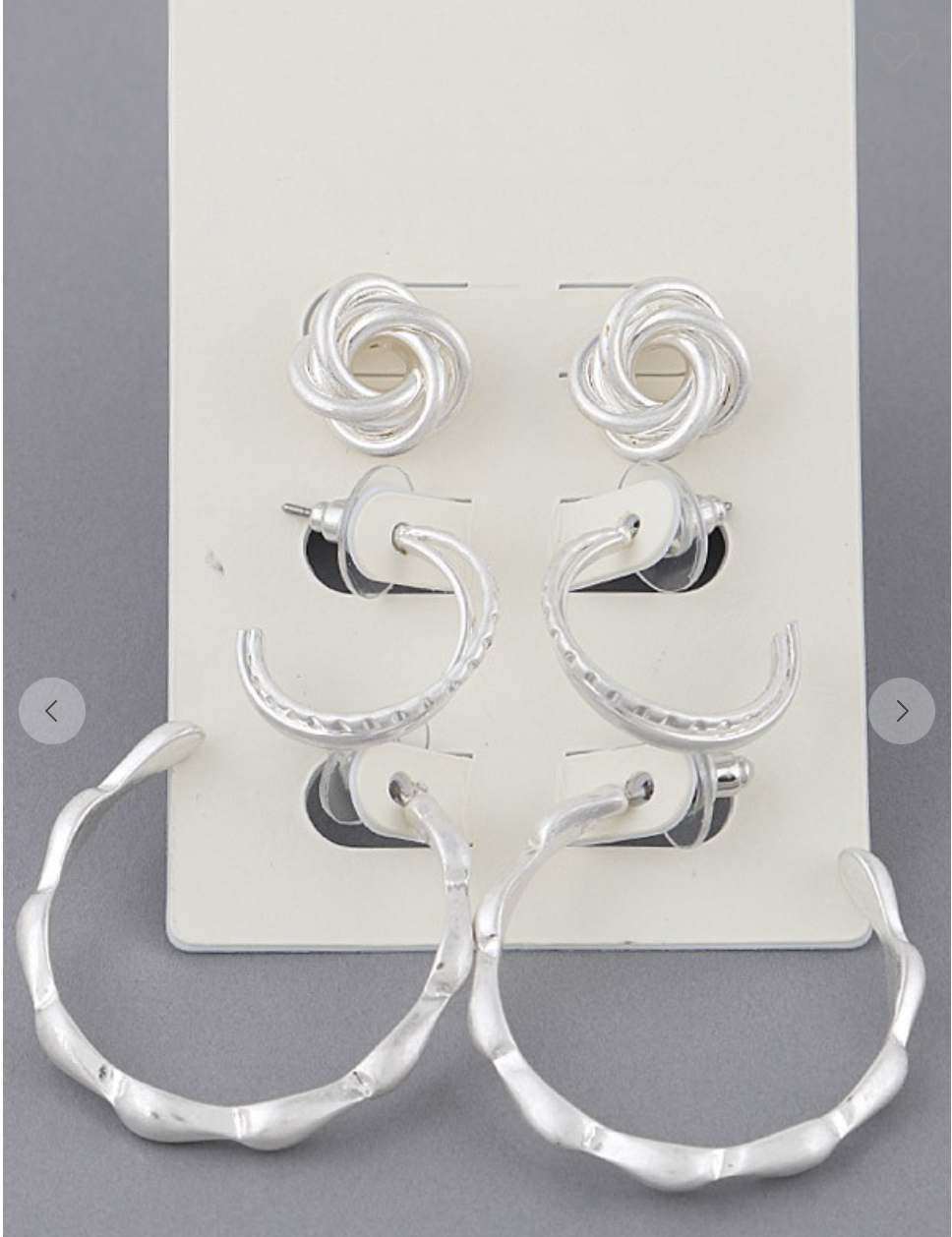 Washed Metal Multi Form Earrings