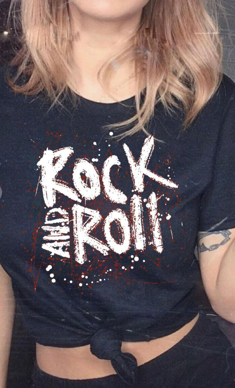 ROCK AND ROLL PRINT TEE