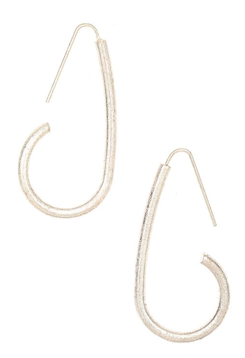 Semi Teardrop Hook Earring