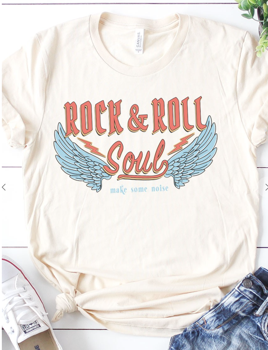 Rock and Roll Soul Wings Graphic Tee