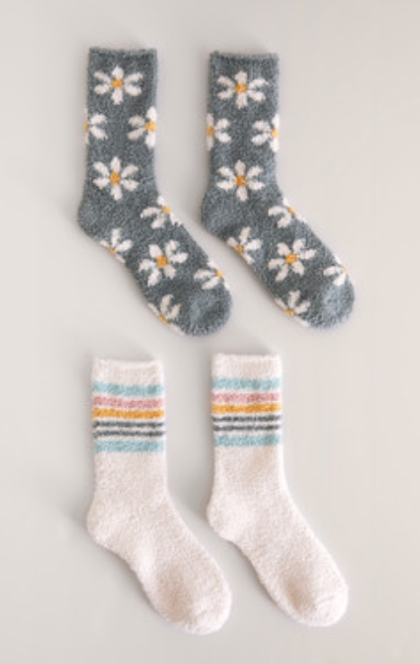 2-Pack Z Supply Daisy Plush Socks