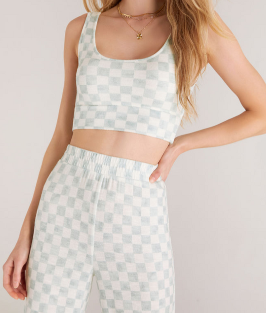 Zoe Checker Tank Bra