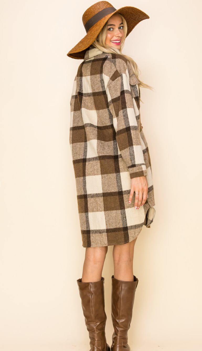 Georgia Long Plaid Flannel