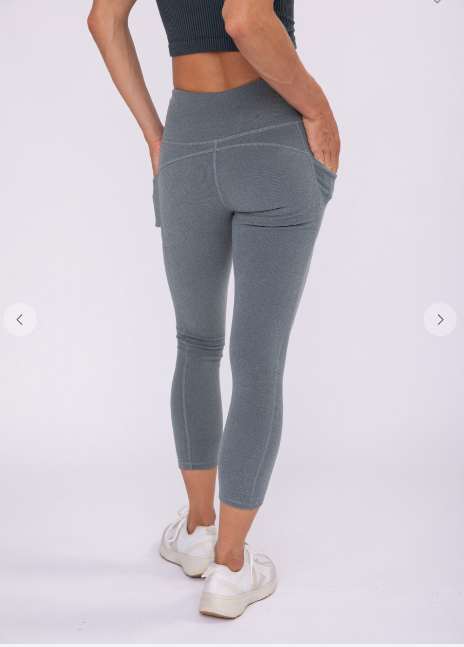 Micro-Ribbed Swoop Back High-Waisted Pocket Legging