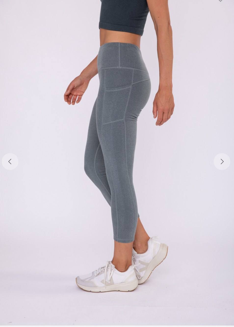 Micro-Ribbed Swoop Back High-Waisted Pocket Legging