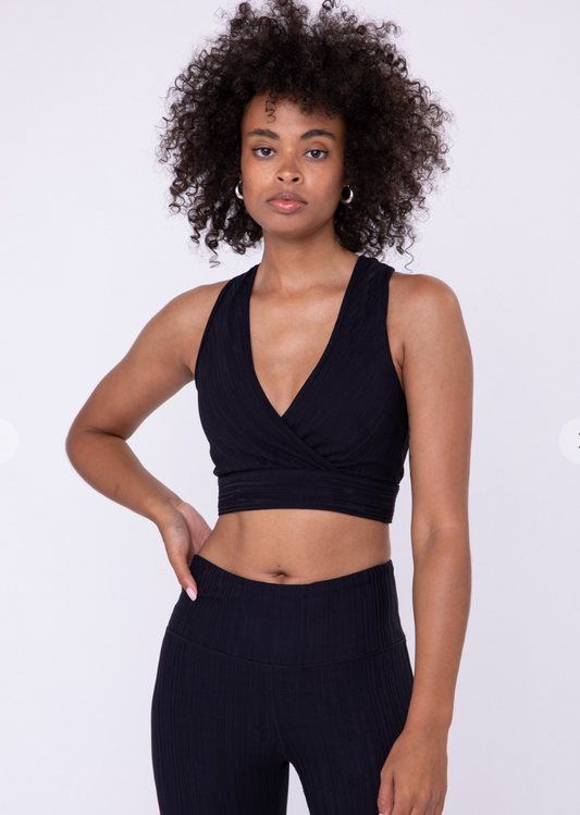 Mono B Textured Lines Sports Bra