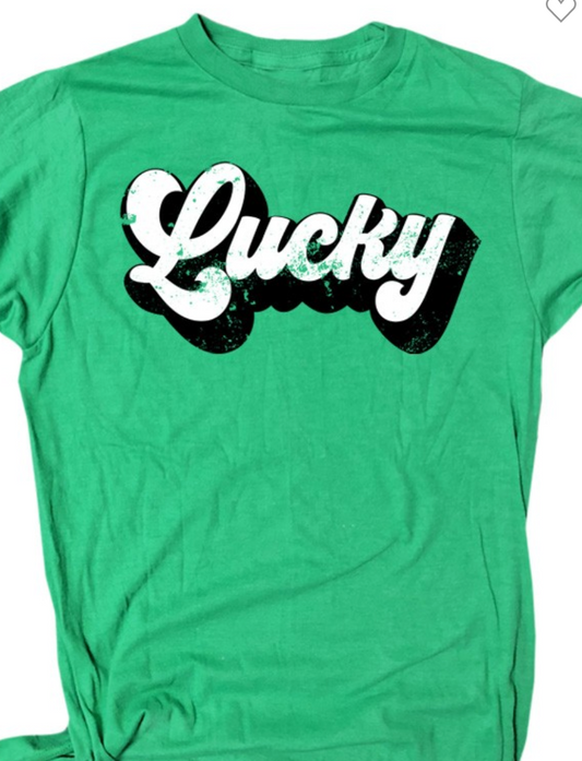 Lucky Groovy Green Tee